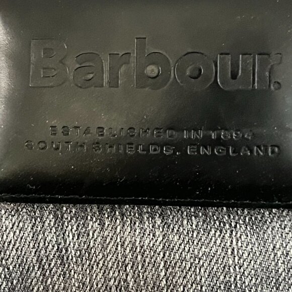 BARBOUR Jeans Mens Size 32 Black Denim Distressed Ripped Torn Worn Wear … - Picture 8 of 12